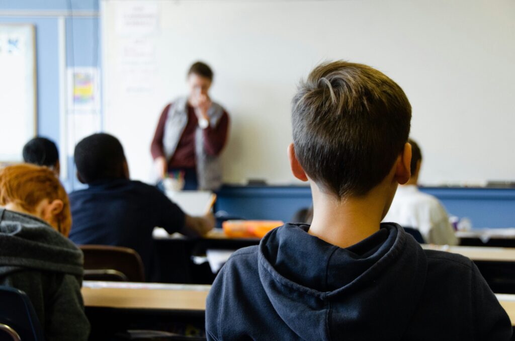 child in classroom